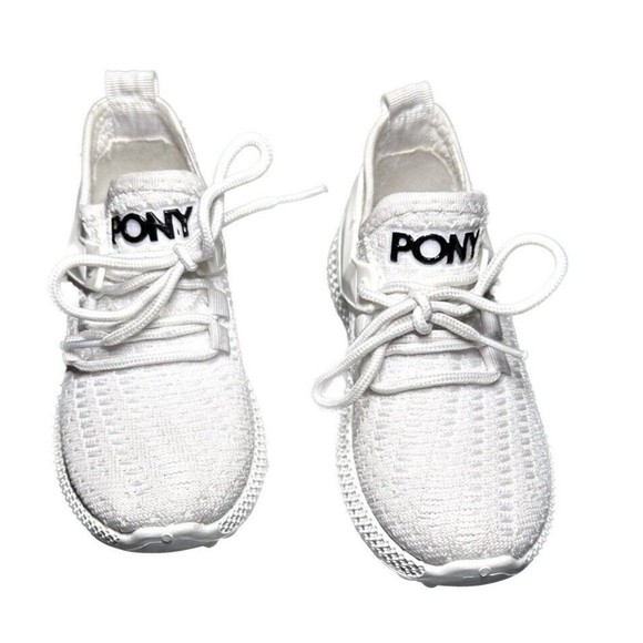 PONY Tempo Knit Athletic GIRLS WHITE Knit upper RUNNING SHOES Size US 11 - Picture 1 of 11